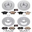 2015 Volvo V60 - Front and Rear Brake Disc and Pad Kit, Plain Surface, 5 Lugs, 302 mm, Carbon Fiber Ceramic, 316mm front rotors, solid rear rotors, Z23 Evolution Sport Geomet Coated