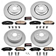 2011 Toyota Highlander - Front and Rear Brake Disc and Pad Kit, Geomet Coated, Plain Surface, 5 Lugs, 309 mm, Ceramic, 2.7L 4Cyl, Z17 Evolution Geomet Coated