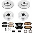 4-Wheel Set Power Stop&reg; CRK4440 Front and Rear Genuine Geomet&reg; Coated Rotor and Low-Dust Ceramic Brake Pad Kit