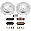 CRK447 Rear Brake Disc and Pad Kit, Geomet Coated, Plain Surface, 5 Lugs, 266 mm, Ceramic, Z17 Evolution Geomet Coated