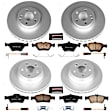4-Wheel Set Power Stop&reg; CRK4518 Front and Rear Genuine Geomet&reg; Coated Rotor and Low-Dust Ceramic Brake Pad Kit