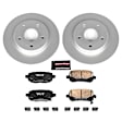 CRK4569 Rear Brake Disc and Pad Kit, Geomet Coated, Plain Surface, 5 Lugs, 305 mm, Ceramic, Z17 Evolution Geomet Coated