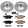 CRK4571 Front Brake Disc and Pad Kit, Geomet Coated, Plain Surface, 5 Lugs, 385 mm, Carbon Fiber Ceramic, Z23 Evolution Sport Geomet Coated