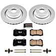 2023 Dodge Charger - Rear Brake Disc and Pad Kit, Geomet Coated, Plain Surface, 5 Lugs, 350 mm, Ceramic, 5.7L 8Cyl, Z17 Evolution Geomet Coated