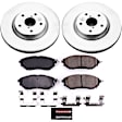 CRK4603 Front Brake Disc and Pad Kit, Plain Surface, 5 Lugs, 315 mm, Ceramic, Z17 Evolution Geomet Coated