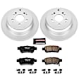 2007 Honda Odyssey - Rear Brake Disc and Pad Kit, Geomet Coated, Plain Surface, 5 Lugs, 312.8 mm, Ceramic, 3.5L 6Cyl, Z17 Evolution Geomet Coated