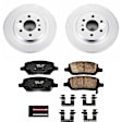 CRK4609 Rear Brake Disc and Pad Kit, Geomet Coated, Plain Surface, 6 Lugs, 300 mm, Ceramic, Z17 Evolution Geomet Coated