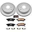 2010 Nissan Frontier - Rear Brake Disc and Pad Kit, Geomet Coated, Plain Surface, 6 Lugs, 285.5 mm, Ceramic, 2.5L 4Cyl, Z17 Evolution Geomet Coated