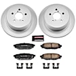 CRK4632 Rear Brake Disc and Pad Kit, Geomet Coated, Plain Surface, 5 Lugs, 273.8 mm, Ceramic, Z17 Evolution Geomet Coated