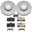 2010 Lexus GS460 - Front Brake Disc and Pad Kit, Geomet Coated, Plain Surface, 5 Lugs, 334 mm, Ceramic, Vehicles Built For Canada Market Only, 4.6L 8Cyl, Z17 Evolution Geomet Coated