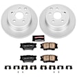 2017 Toyota RAV4 - Rear Brake Disc and Pad Kit, Geomet Coated, Plain Surface, 5 Lugs, 281 mm, Ceramic, Z17 Evolution Geomet Coated