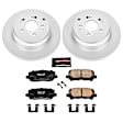 CRK4685 Rear Brake Disc and Pad Kit, Geomet Coated, Plain Surface, 5 Lugs, 334 mm, Ceramic, Z17 Evolution Geomet Coated