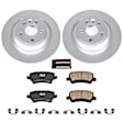 CRK4704 Rear Brake Disc and Pad Kit, Plain Surface 5 Lugs 302 mm Carbon Fiber Ceramic Z23 Evolution Sport Geomet Coated