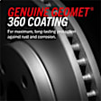 CRK4704 Rear Brake Disc and Pad Kit, Plain Surface 5 Lugs 302 mm Carbon Fiber Ceramic Z23 Evolution Sport Geomet Coated