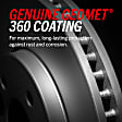 CRK4704 Rear Brake Disc and Pad Kit, Plain Surface 5 Lugs 302 mm Carbon Fiber Ceramic Z23 Evolution Sport Geomet Coated