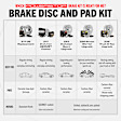 CRK4704 Rear Brake Disc and Pad Kit, Plain Surface 5 Lugs 302 mm Carbon Fiber Ceramic Z23 Evolution Sport Geomet Coated