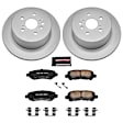 CRK4714 Rear Brake Disc and Pad Kit, Geomet Coated, Plain Surface, 5 Lugs, 309 mm, Ceramic, Z17 Evolution Geomet Coated