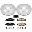 2008 Cadillac CTS - Front Brake Disc and Pad Kit, Geomet Coated, Plain Surface, 5 Lugs, 316 mm, Ceramic, 3.6L 6Cyl, Z17 Evolution Geomet Coated