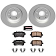 2011 Audi A4 - Rear Brake Disc and Pad Kit, Geomet Coated, Plain Surface, 5 Lugs, 300 mm, Carbon Fiber Ceramic, 2.0L 4Cyl, Z23 Evolution Sport Geomet Coated