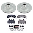 CRK4875 Front Brake Disc and Pad Kit, Geomet Coated, Plain Surface, 5 Lugs, 294.9 mm, Ceramic, RWD, Z17 Evolution Geomet Coated