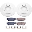 2001 Suzuki Vitara - Front Brake Disc and Pad Kit, Plain Surface, 5 Lugs, 286.5 mm, Ceramic, 1.6L 4Cyl, Z17 Evolution Geomet Coated