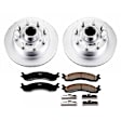 CRK5088 Front Brake Disc and Pad Kit, Geomet Coated, Plain Surface, 8 Lugs, 331 mm, Ceramic, Z17 Evolution Geomet Coated