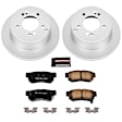 CRK5214 Rear Brake Disc and Pad Kit, Plain Surface 5 Lugs 262 mm Ceramic Z17 Evolution Geomet Coated