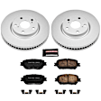 CRK5272 Front Brake Disc and Pad Kit, Geomet Coated, Plain Surface, 5 Lugs, 295.8 mm, Ceramic, Z17 Evolution Geomet Coated