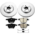 2010 Mazda 3 - Front Brake Disc and Pad Kit, Plain Surface, 5 Lugs, 320 mm, Ceramic, 2.3L 4Cyl, Z17 Evolution Geomet Coated