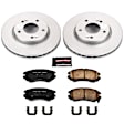 2010 Hyundai Elantra - Front Brake Disc and Pad Kit, Geomet Coated, Plain Surface, 5 Lugs, 275 mm, Ceramic, Sedan, 2.0L 4Cyl, Z17 Evolution Geomet Coated