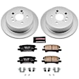 2005 Lexus RX330 - Rear Brake Disc and Pad Kit, Geomet Coated, Plain Surface, 5 Lugs, 288 mm, Ceramic, 3.3L 6Cyl, Z17 Evolution Geomet Coated