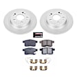 CRK5368 Rear Brake Disc and Pad Kit, Geomet Coated, Plain Surface, 5 Lugs, 281.6 mm, Ceramic, Z17 Evolution Geomet Coated