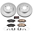 CRK5382 Front Brake Disc and Pad Kit, Geomet Coated, Plain Surface, 4 Lugs, 262 mm, Ceramic, Z17 Evolution Geomet Coated