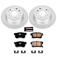 2006 Honda Element - Rear Brake Disc and Pad Kit, Geomet Coated, Plain Surface, 5 Lugs, 282 mm, Ceramic, 2.4L 4Cyl, Z17 Evolution Geomet Coated