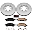 CRK5405 Front Brake Disc and Pad Kit, Geomet Coated, Plain Surface, 6 Lugs, 298 mm, Ceramic, Z17 Evolution Geomet Coated