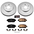 2005 Toyota Avalon - Front Brake Disc and Pad Kit, Geomet Coated, Plain Surface, 5 Lugs, 296 mm, Ceramic, Z17 Evolution Geomet Coated