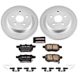 CRK5503 Rear Brake Disc and Pad Kit, Geomet Coated, Plain Surface, 5 Lugs, 259 mm, Ceramic, Z17 Evolution Geomet Coated