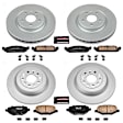 2010 Ford Taurus - Front and Rear Brake Disc and Pad Kit, Plain Surface, 5 Lugs, 325 mm, Ceramic, Z17 Evolution Geomet Coated