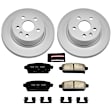 CRK5544 Rear Brake Disc and Pad Kit, Geomet Coated, Plain Surface, 5 Lugs, 268 mm, Ceramic, Z17 Evolution Geomet Coated