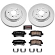 CRK5547 Rear Brake Disc and Pad Kit, Geomet Coated, Plain Surface, 5 Lugs, 315.2 mm, Ceramic, Z17 Evolution Geomet Coated