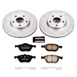 CRK5580 Front Brake Disc and Pad Kit, Geomet Coated, Plain Surface, 5 Lugs, 278 mm, Ceramic, Z17 Evolution Geomet Coated