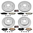 4-Wheel Set Power Stop&reg; CRK5584 Front and Rear Genuine Geomet&reg; Coated Rotor and Low-Dust Ceramic Brake Pad Kit