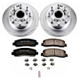 CRK5585 Front Brake Disc and Pad Kit, Geomet Coated, Plain Surface, 8 Lugs, 347 mm, Ceramic, RWD, Z17 Evolution Geomet Coated