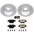 CRK5667 Rear Brake Disc and Pad Kit, Plain Surface 5 Lugs 272 mm Carbon Fiber Ceramic Z23 Evolution Sport Geomet Coated