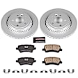 2017 Volvo XC60 - Rear Brake Disc and Pad Kit, Plain Surface, 5 Lugs, 302.2 mm, Carbon Fiber Ceramic, Z23 Evolution Sport Geomet Coated