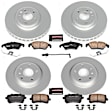 4-Wheel Set Power Stop&reg; CRK5754 Front and Rear Genuine Geomet&reg; Coated Rotor and Low-Dust Ceramic Brake Pad Kit