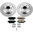 2013 Hyundai Genesis - Rear Brake Disc and Pad Kit, Plain Surface, 5 Lugs, 314 mm, Ceramic, Z17 Evolution Geomet Coated