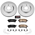 CRK5857 Front Brake Disc and Pad Kit, Plain Surface 5 Lugs 320 mm Ceramic Z17 Evolution Geomet Coated