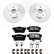 CRK5860 Rear Brake Disc and Pad Kit, Plain Surface, 5 Lugs, 259.7 mm, Ceramic, Z17 Evolution Geomet Coated