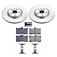 CRK5868 Front Brake Disc and Pad Kit, Plain Surface, 5 Lugs, 334 mm, Ceramic, Z17 Evolution Geomet Coated